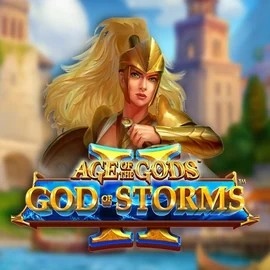 Age Of The Gods: God Of Storms 2 online game logo by Playtech on winmasters-casino.com