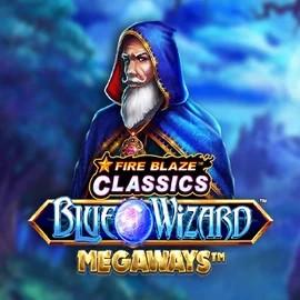 Fire Blaze Blue Wizard Megaways logo by Rarestone Gaming Winmasters Casino