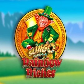Slingo Rainbow Riches slot logo by Gaming Realms at Winmasters Casino