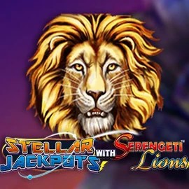 Stellar Jackpots with Serengeti Lions slot logo by Lightning Box Game at Winmasters Casino
