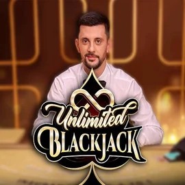 Unlimited Blackjack slot logo by Ezugi at Winmasters Casino